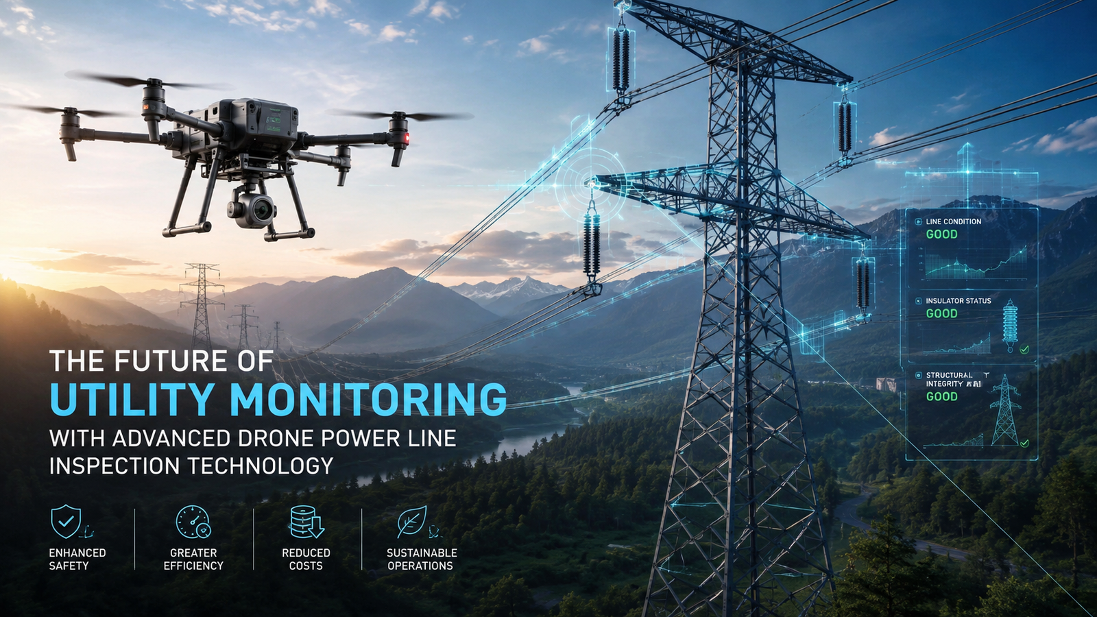 The Future of Utility Monitoring with Advanced Drone Power Line Inspection Technology